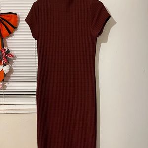 Long Dark wine color dress